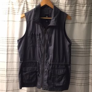 Gap Blue Grey Utility Vest